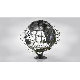 3D model Earth Globe with Ivy